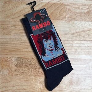 Rambo Graphic Socks - Black and Red